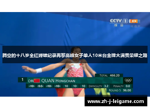 腾空的十八岁全红婵破纪录再攀高峰女子单人10米台金牌大满贯荣耀之路